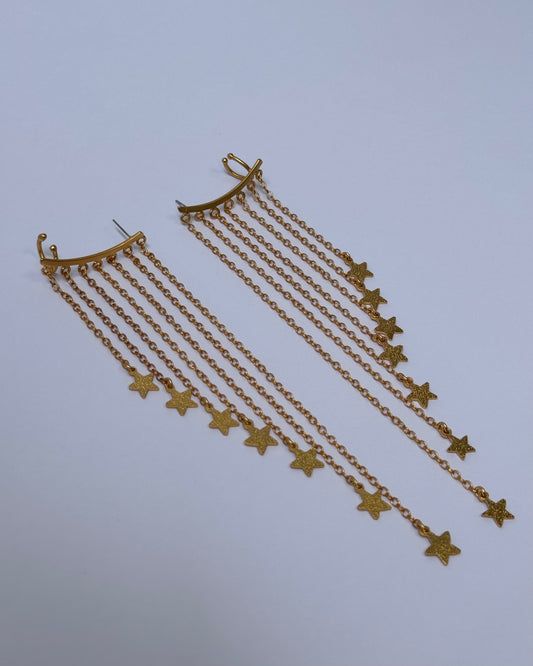 EARCUFF LLUVIA DE ESTRELLAS LADO IZQUIERDO GOLD