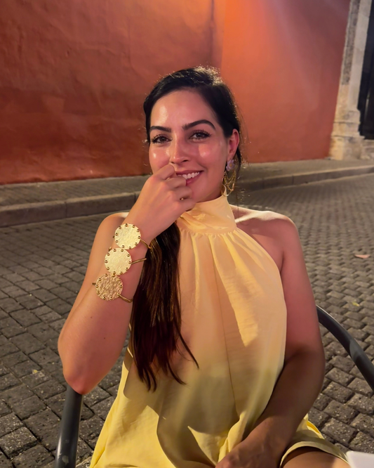 BRAZALETE CÍRCULO DE FUERZA GOLD