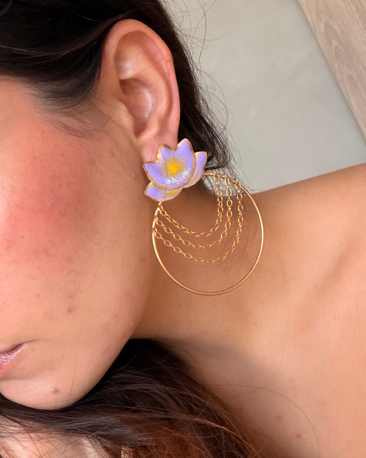 CANDONGAS FLOR DE LOTO LILA GOLD